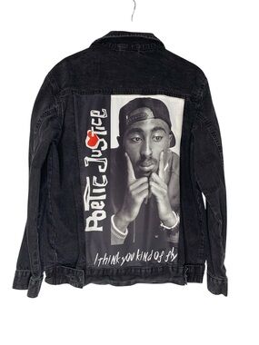 Chemistry Black‎ Denim Tupac Skakur Poetic Justice Denim Jacket size Large